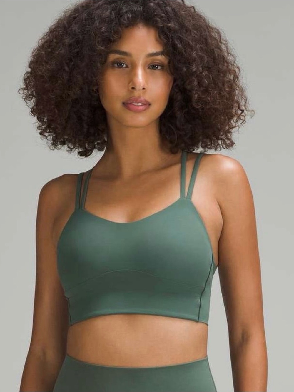 Lululemon Cloud bra Double-Strap Green Comfort Sports Bralette - Women